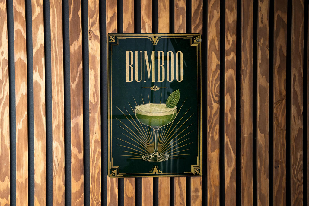 Bumboo Cocktail Metal Sign, Vintage 1920s Art Deco Cocktail Poster Bar Decor, Speakeasy Lounge Wall Sign — photo 6