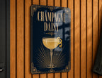 Champagne Daisy Cocktail Metal Sign, Vintage 1920s Art Deco Bar Decor, Classic Champagne Cocktail Poster Sign — photo 2