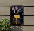 Champagne Daisy Cocktail Metal Sign, Vintage 1920s Art Deco Bar Decor, Classic Champagne Cocktail Poster Sign — photo 3