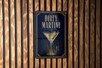 Dirty Martini Metal Sign, Vintage 1920s Art Deco Cocktail Poster, Martini Glass Olive Bar Decor, Speakeasy Wall Sign — photo 2