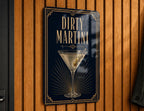 Dirty Martini Metal Sign, Vintage 1920s Art Deco Cocktail Poster, Martini Glass Olive Bar Decor, Speakeasy Wall Sign — photo 6