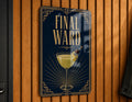 Final Ward Cocktail Metal Sign, Vintage 1920s Art Deco Cocktail Poster Bar Decor, Speakeasy Lounge Wall Sign — photo 1