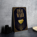 Final Ward Cocktail Metal Sign, Vintage 1920s Art Deco Cocktail Poster Bar Decor, Speakeasy Lounge Wall Sign — photo 5