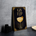 Gin Flip Cocktail Metal Sign, Vintage 1920s Art Deco Bar Decor, Classic Gin Flip Drink Poster Sign for Home Bar & Kitchen — photo 1