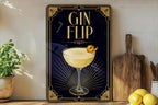 Gin Flip Cocktail Metal Sign, Vintage 1920s Art Deco Bar Decor, Classic Gin Flip Drink Poster Sign for Home Bar & Kitchen — photo 4