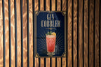 Gin Cobbler Cocktail Metal Sign, Vintage 1920s Art Deco Bar Poster Sign, Classic Gin Drink Wall Decor, Speakeasy Bar Decor — photo 3