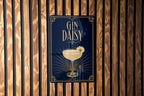 Gin Daisy Cocktail Metal Sign, Vintage 1920s Art Deco Bar Poster Sign, Gin Cocktail Wall Decor, Speakeasy Bar Decor — photo 3