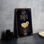 Gin Daisy Cocktail Metal Sign, Vintage 1920s Art Deco Bar Poster Sign, Gin Cocktail Wall Decor, Speakeasy Bar Decor — photo 6