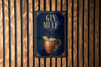 Gin Mule Cocktail Metal Sign, Vintage 1920s Art Deco Bar Decor, Moscow Mule Inspired Gin Drink Poster Sign — photo 6