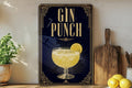 Gin Punch Metal Sign, Vintage 1920s Art Deco Cocktail Poster Bar Decor, Speakeasy Lounge Wall Sign, Home Bar Gift — photo 1