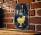 Gin Punch Metal Sign, Vintage 1920s Art Deco Cocktail Poster Bar Decor, Speakeasy Lounge Wall Sign, Home Bar Gift — photo 2