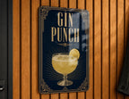 Gin Punch Metal Sign, Vintage 1920s Art Deco Cocktail Poster Bar Decor, Speakeasy Lounge Wall Sign, Home Bar Gift — photo 5