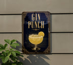 Gin Punch Metal Sign, Vintage 1920s Art Deco Cocktail Poster Bar Decor, Speakeasy Lounge Wall Sign, Home Bar Gift — photo 6