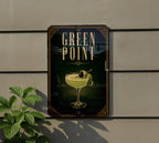 Greenpoint Metal Sign, Art Deco Cocktail Bar Poster Sign, Vintage 1920s Cocktail Drink Wall Decor, Home Bar Pub Sign — photo 2