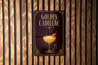 Golden Cadillac Cocktail Metal Sign, Vintage 1920s Art Deco Bar Decor, Classic Drink Poster Sign for Home Bar & Kitchen — photo 2