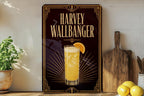 Harvey Wallbanger Metal Sign, Vintage Art Deco Cocktail Poster Bar Decor, Classic Mixed Drink Wall Plaque, Home Bar Signage — photo 2