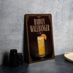 Harvey Wallbanger Metal Sign, Vintage Art Deco Cocktail Poster Bar Decor, Classic Mixed Drink Wall Plaque, Home Bar Signage — photo 3