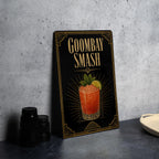 Goombay Smash Cocktail Metal Sign, Vintage 1920s Art Deco Cocktail Poster Bar Decor, Tropical Rum Drink Wall Sign — photo 2