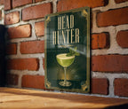 Headhunter Cocktail Metal Sign, Vintage 1920s Art Deco Tiki Bar Drink Poster Decor, Home Bar Wall Sign — photo 1