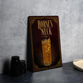 Horse’s Neck Cocktail Metal Sign, Vintage 1920s Art Deco Bar Poster Wall Decor, Classic Whiskey Highball Drink Sign — photo 1