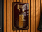Horse’s Neck Cocktail Metal Sign, Vintage 1920s Art Deco Bar Poster Wall Decor, Classic Whiskey Highball Drink Sign — photo 2