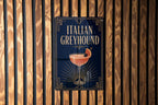 Italian Greyhound Metal Sign, Vintage Art Deco Cocktail Poster Bar Decor, Speakeasy Lounge Wall Sign, Dog Lover Gift — photo 2
