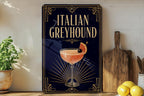 Italian Greyhound Metal Sign, Vintage Art Deco Cocktail Poster Bar Decor, Speakeasy Lounge Wall Sign, Dog Lover Gift — photo 5