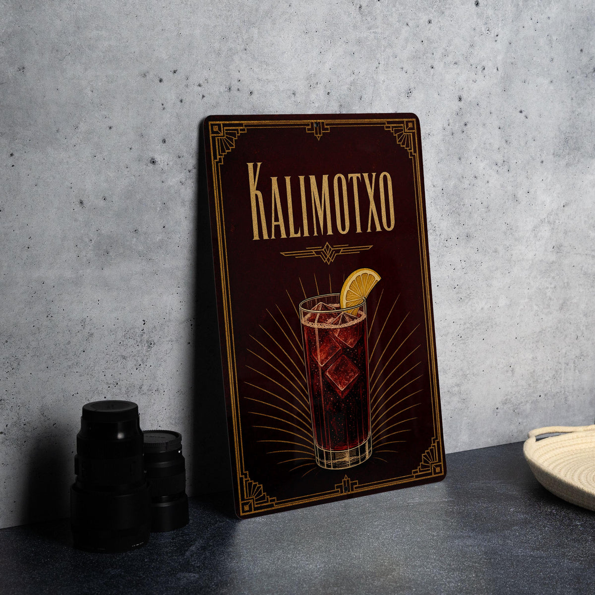 Kalimotxo Metal Sign Vintage 1920s Art Deco Cocktail Poster Bar Decor Basque Drink Wall Sign Home Bar Pub Gift — photo 1