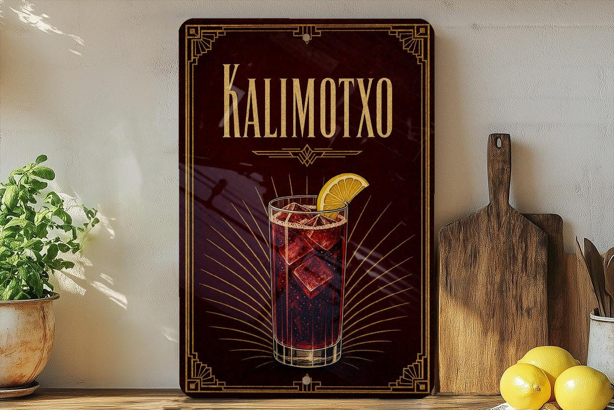 Kalimotxo Metal Sign Vintage 1920s Art Deco Cocktail Poster Bar Decor Basque Drink Wall Sign Home Bar Pub Gift — photo 5