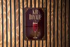 Kir Royale Metal Sign, Vintage 1920s Art Deco Cocktail Poster Bar Decor, French Aperitif Champagne Cassis Signage — photo 5