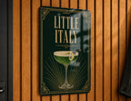 Little Italy Metal Sign, Vintage 1920s Art Deco Cocktail Poster, Italian Neighborhood Bar Drink Decor, Kitchen Home Bar Wall Sign — photo 5