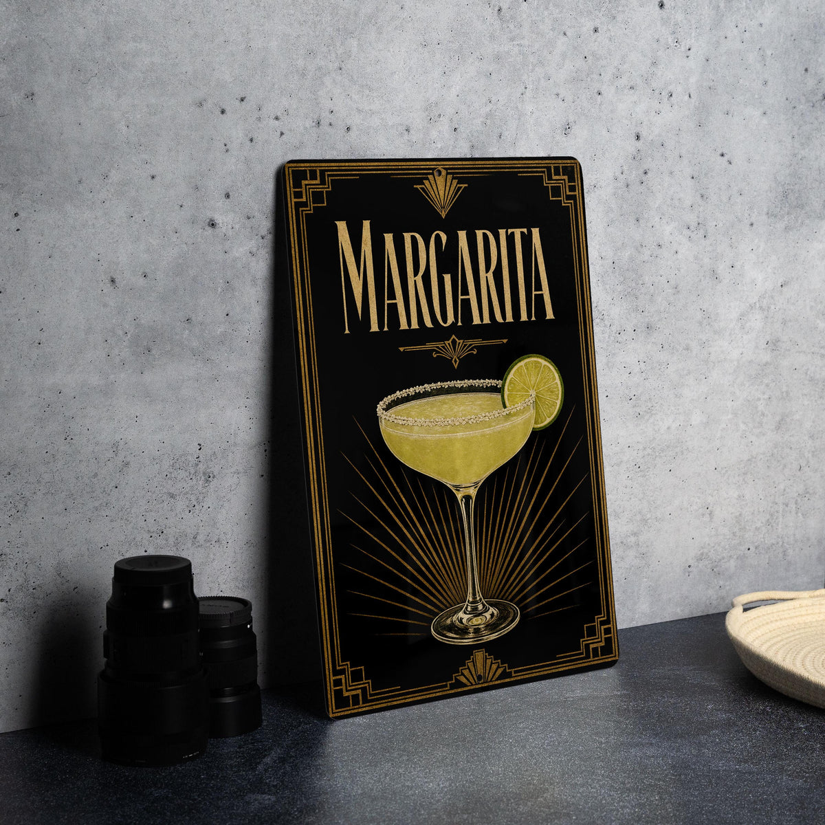 Margarita Cocktail Metal Sign, Vintage 1920s Art Deco Bar Decor, Tequila Lime Drink Poster Sign, Cantina Kitchen Wall Sign — photo 5