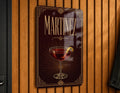 Martinez Cocktail Metal Sign, Vintage 1920s Art Deco Bar Poster Decor, Classic Gin Vermouth Cocktail Gift — photo 1