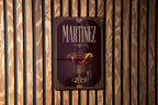 Martinez Cocktail Metal Sign, Vintage 1920s Art Deco Bar Poster Decor, Classic Gin Vermouth Cocktail Gift — photo 5
