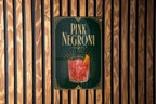 Pink Negroni Cocktail Metal Sign, Vintage 1920s Art Deco Cocktail Poster Bar Decor, Speakeasy Lounge Wall Sign — photo 1