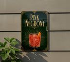 Pink Negroni Cocktail Metal Sign, Vintage 1920s Art Deco Cocktail Poster Bar Decor, Speakeasy Lounge Wall Sign — photo 6
