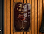 Smoked Manhattan Metal Sign, 1920s Art Deco Cocktail Poster Bar Decor, Whiskey Bourbon Drink Sign, Speakeasy Lounge Wall Sign — photo 2