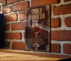 Smoked Manhattan Metal Sign, 1920s Art Deco Cocktail Poster Bar Decor, Whiskey Bourbon Drink Sign, Speakeasy Lounge Wall Sign — photo 6