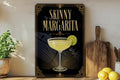 Skinny Margarita Metal Sign, Vintage Art Deco Cocktail Poster Bar Decor, Margarita Drink Wall Sign, Cantina Kitchen Pub Sign — photo 1