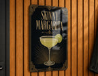 Skinny Margarita Metal Sign, Vintage Art Deco Cocktail Poster Bar Decor, Margarita Drink Wall Sign, Cantina Kitchen Pub Sign — photo 2