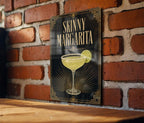 Skinny Margarita Metal Sign, Vintage Art Deco Cocktail Poster Bar Decor, Margarita Drink Wall Sign, Cantina Kitchen Pub Sign — photo 6