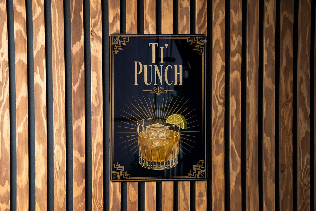 Ti Punch Metal Sign, Vintage Art Deco Cocktail Poster Wall Decor, Caribbean Rum Lime Sugar Drink Bar Sign, Home Bar Kitchen Gift — photo 1