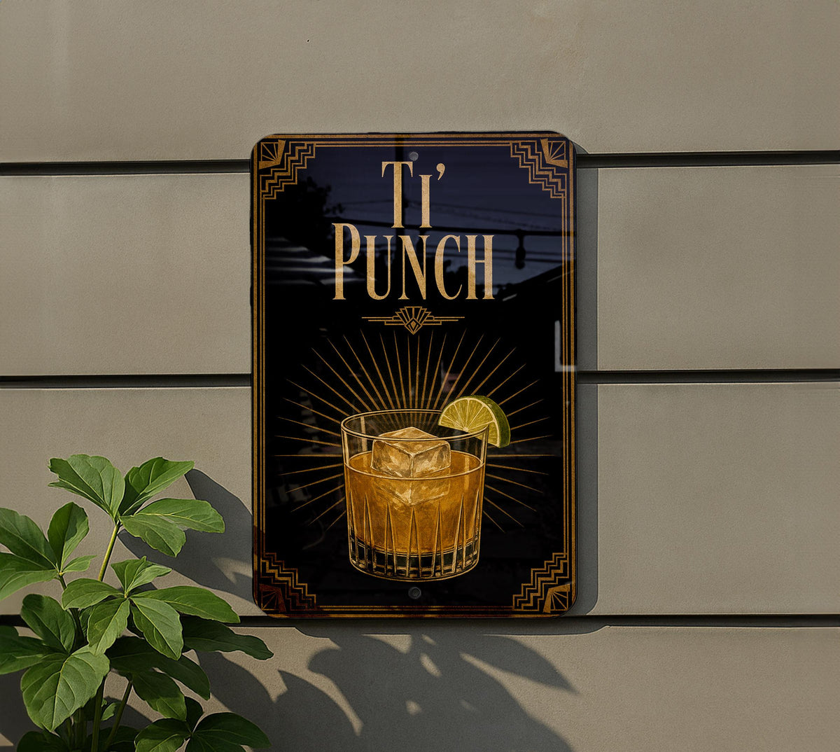 Ti Punch Metal Sign, Vintage Art Deco Cocktail Poster Wall Decor, Caribbean Rum Lime Sugar Drink Bar Sign, Home Bar Kitchen Gift — photo 4