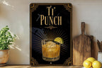 Ti Punch Metal Sign, Vintage Art Deco Cocktail Poster Wall Decor, Caribbean Rum Lime Sugar Drink Bar Sign, Home Bar Kitchen Gift — photo 5