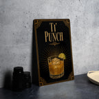 Ti Punch Metal Sign, Vintage Art Deco Cocktail Poster Wall Decor, Caribbean Rum Lime Sugar Drink Bar Sign, Home Bar Kitchen Gift — photo 6