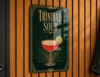 Trinidad Sour Cocktail Metal Sign, Vintage 1920s Art Deco Cocktail Poster Bar Decor, Home Bar Wall Sign, Mixology Gift — photo 2