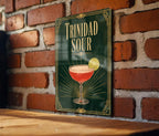 Trinidad Sour Cocktail Metal Sign, Vintage 1920s Art Deco Cocktail Poster Bar Decor, Home Bar Wall Sign, Mixology Gift — photo 3