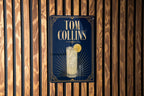 Tom Collins Metal Sign, Vintage 1920s Art Deco Cocktail Poster Bar Decor, Gin Cocktail Drink Recipe Kitchen Home Pub Sign — photo 3