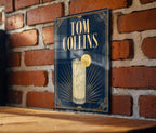 Tom Collins Metal Sign, Vintage 1920s Art Deco Cocktail Poster Bar Decor, Gin Cocktail Drink Recipe Kitchen Home Pub Sign — photo 4