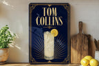 Tom Collins Metal Sign, Vintage 1920s Art Deco Cocktail Poster Bar Decor, Gin Cocktail Drink Recipe Kitchen Home Pub Sign — photo 5